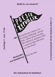 Poesierepublik – Poetry Republic, June 11, Stuttgart