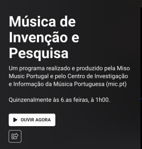 Phonovoice Festival at Radio Antena2, Portugal