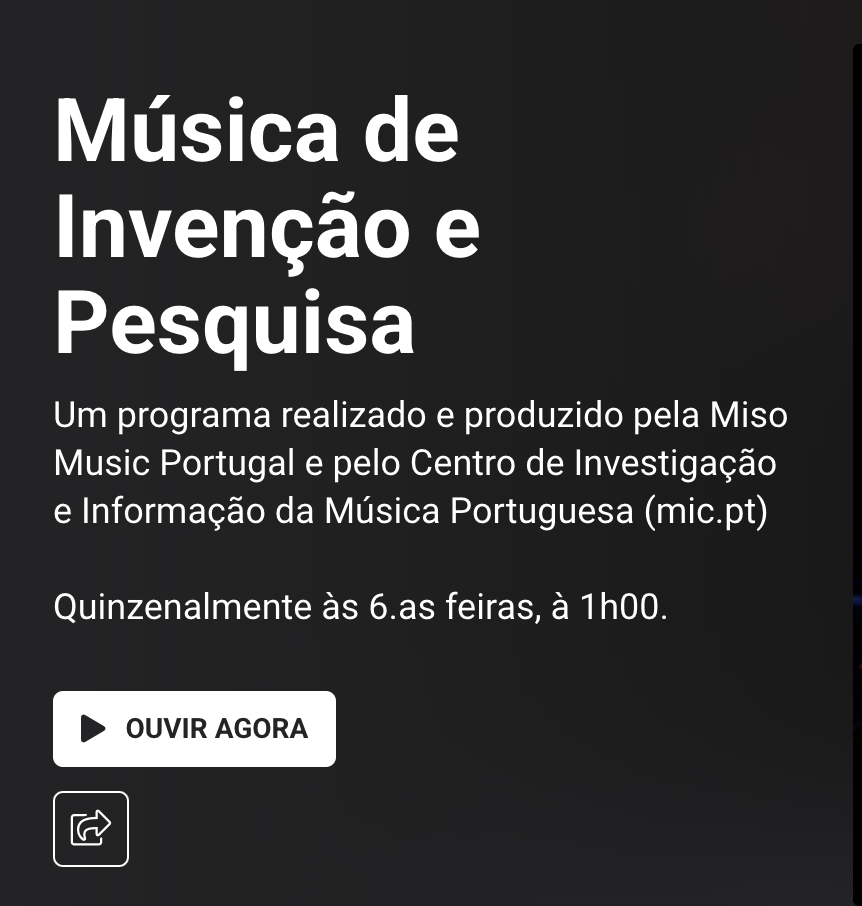 Phonovoice Festival at Radio Antena2, Portugal